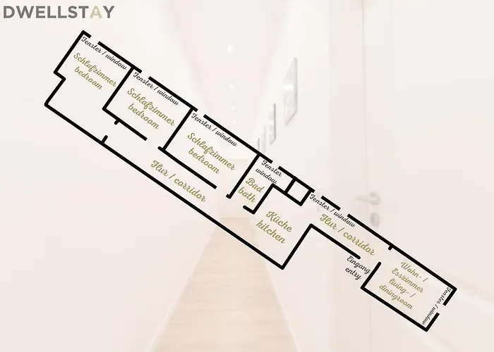 Apartman Peter - Premium I 95qm I 3 Schlafzimmer I Grosses Bad I Kueche I Wohnzimmer I Tv Fulda